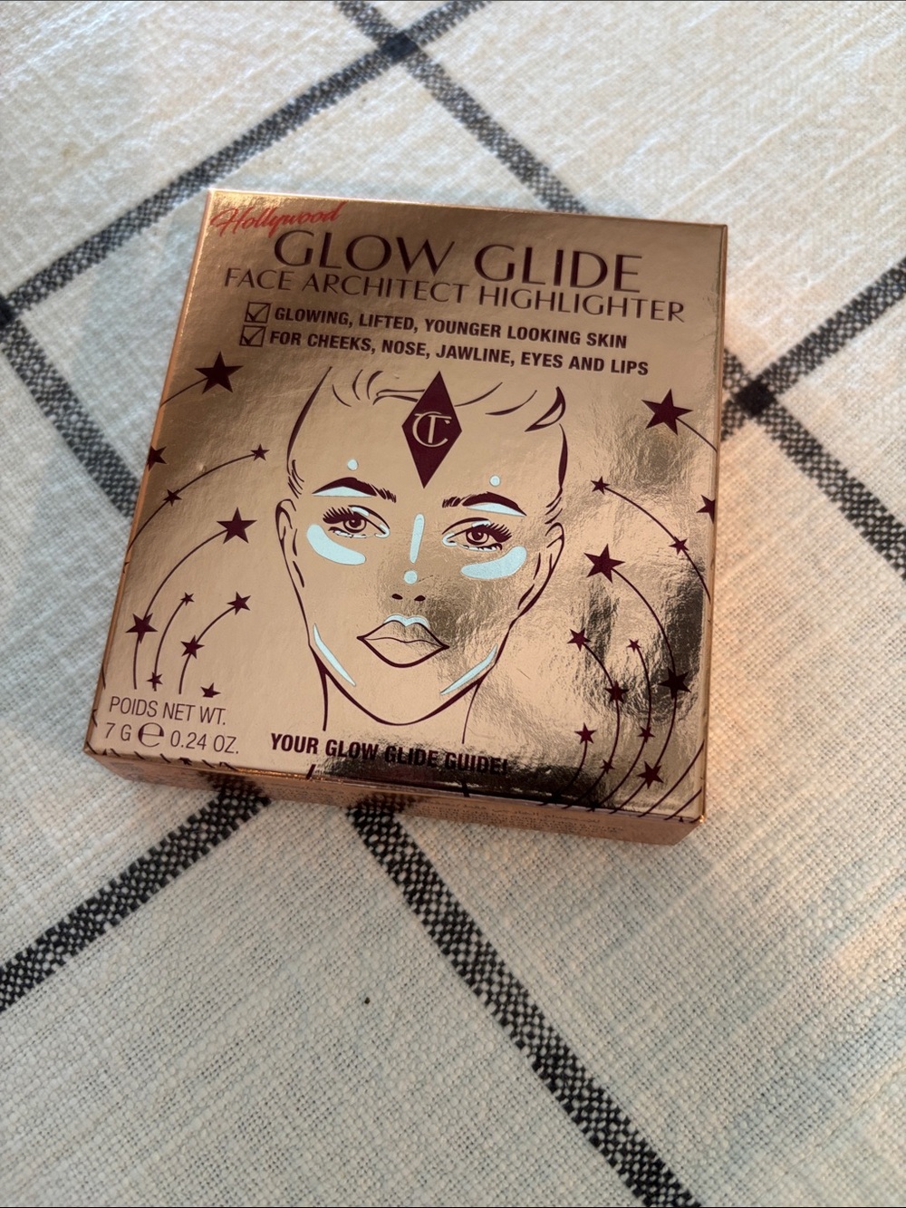 Charlotte Tilbury Glow Glide Face Architect Highlighter - Rose Gold Packaging